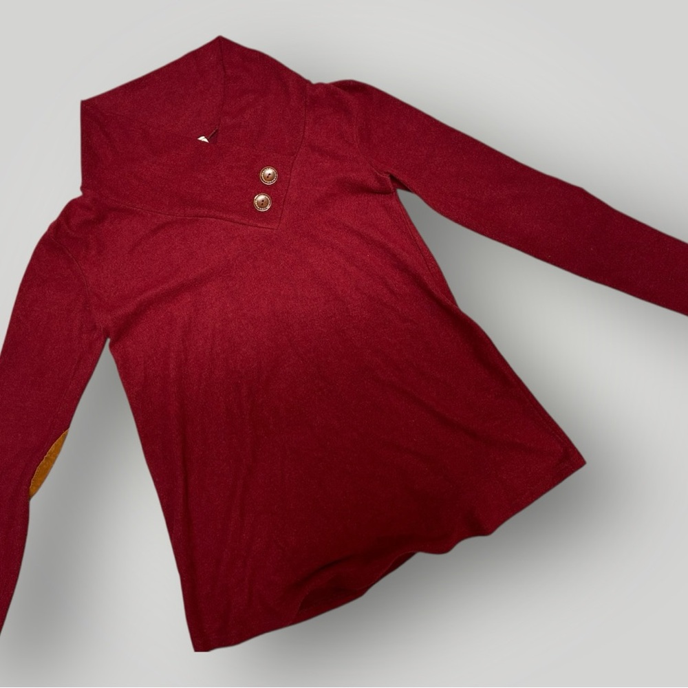 Sun n Moon Red Crew Neck Sweater